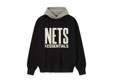FEAR OF GOD ESSENTIALS Nets Sport Hoodie "Black/Warm Heather"