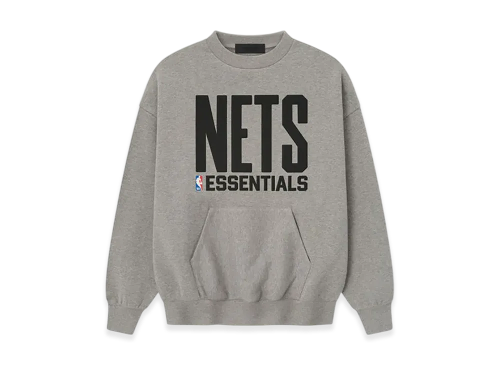 FEAR OF GOD ESSENTIALS Nets Sport Crewneck "Warm Heather"