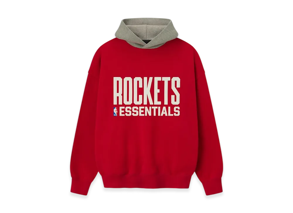 FEAR OF GOD ESSENTIALS Rockets Sport Hoodie "Red/Concrete Heather"