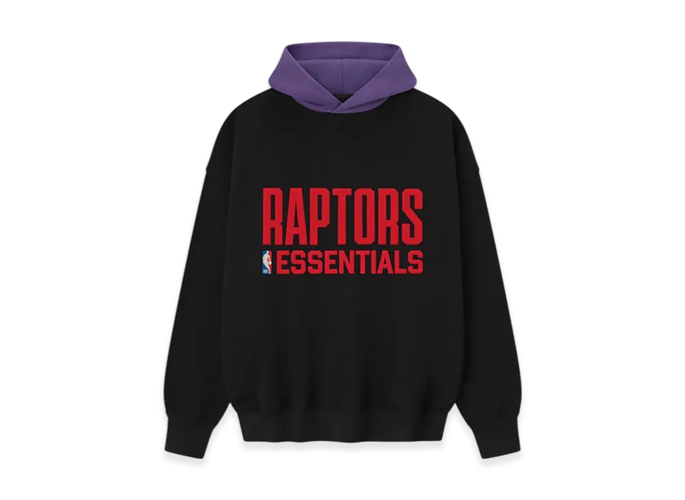 FEAR OF GOD ESSENTIALS Raptors Sport Hoodie "Black/Purple Reign"