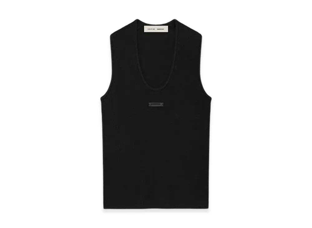 FEAR OF GOD ESSENTIALS Women's Waffle Tank "Vintage Black"