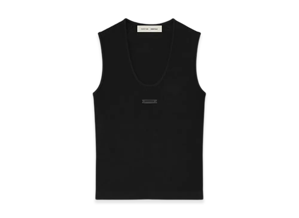 FEAR OF GOD ESSENTIALS Women's Rib Tank "Vintage Black"