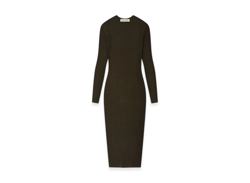 FEAR OF GOD ESSENTIALS Women's Rib Long Sleeve Dress "Brown"
