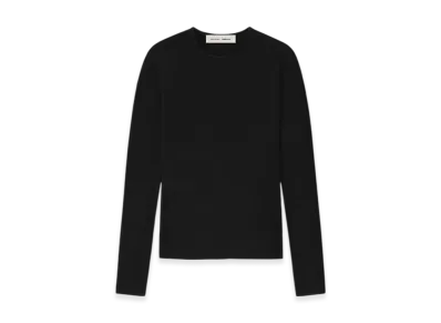 FEAR OF GOD ESSENTIALS Women's Rib Long Sleeve Top "Vintage Black"