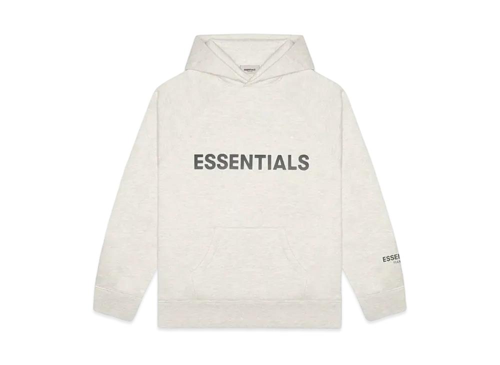 FEAR OF GOD ESSENTIALS 3D Silicon Applique Pullover Hoodie "Grey"