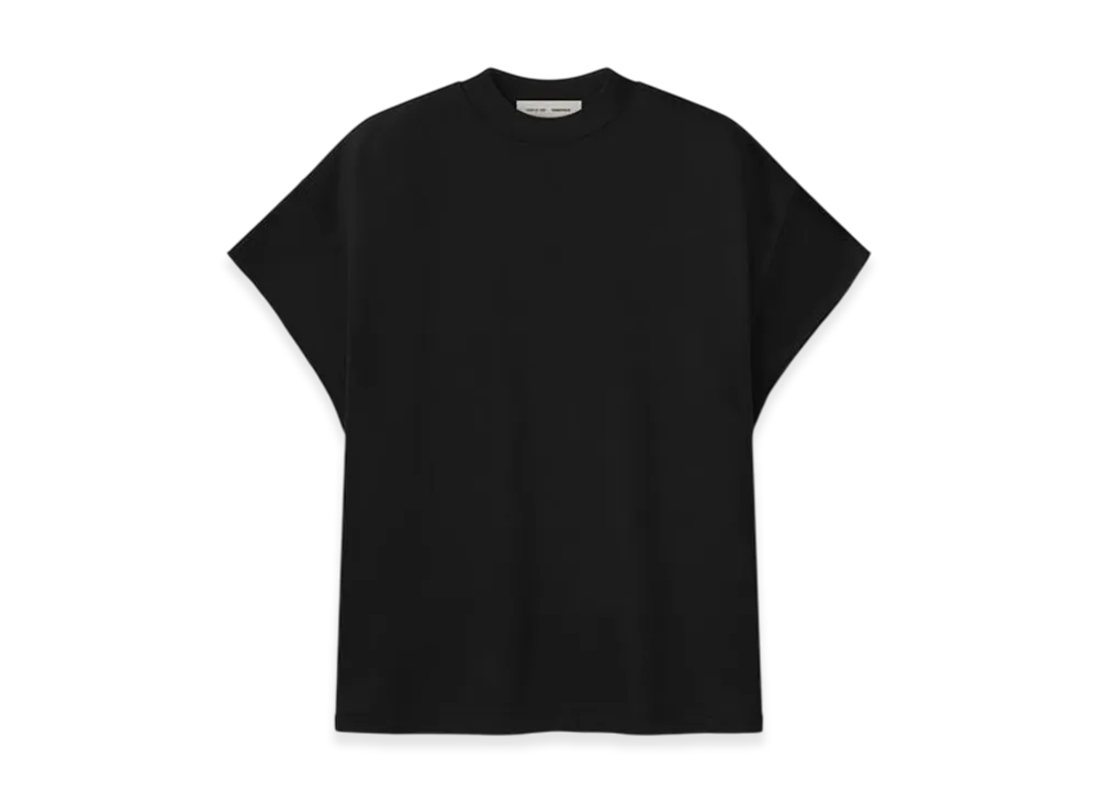 FEAR OF GOD ESSENTIALS Satin Fleece 90's Muscle Tee "Vintage Black"