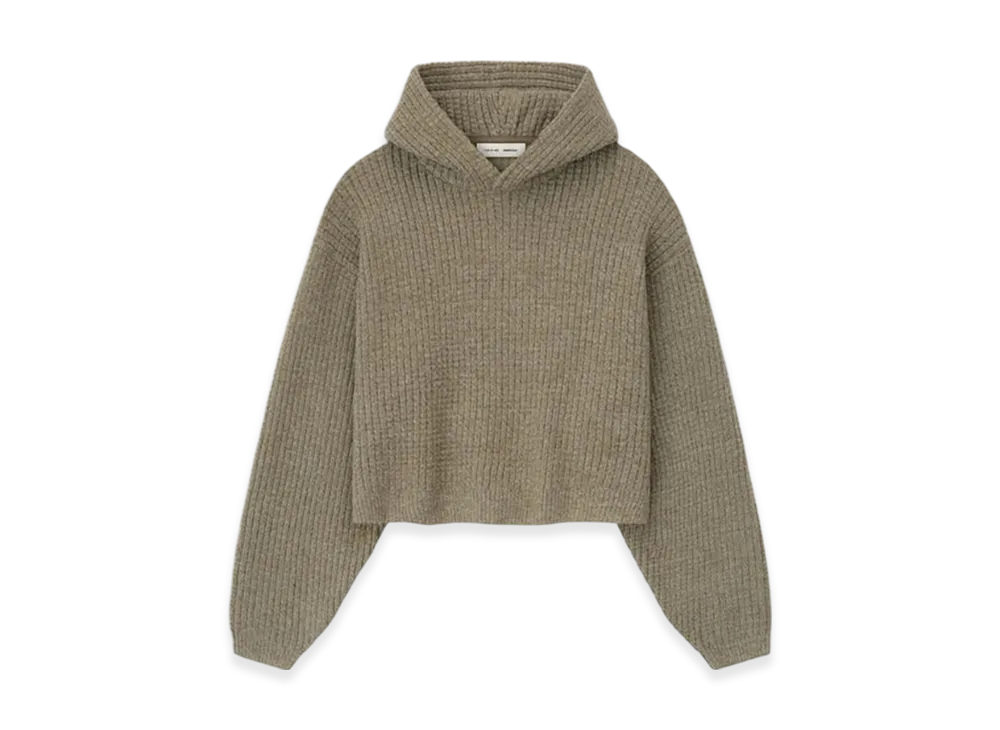 FEAR OF GOD ESSENTIALS Women's Heavy Waffle 90's Hoodie "Homestead Heather"