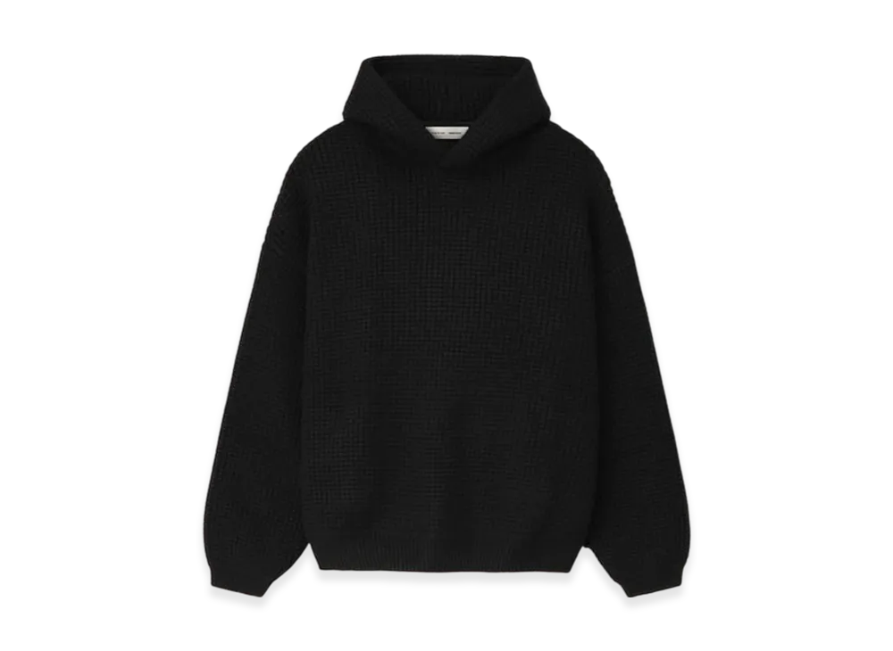 FEAR OF GOD ESSENTIALS Heavy Waffle 90's Hoodie "Vintage Black"