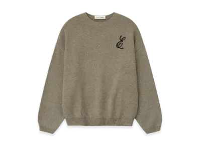 FEAR OF GOD ESSENTIALS Waffle Crewneck Sweater "Homestead Heather"
