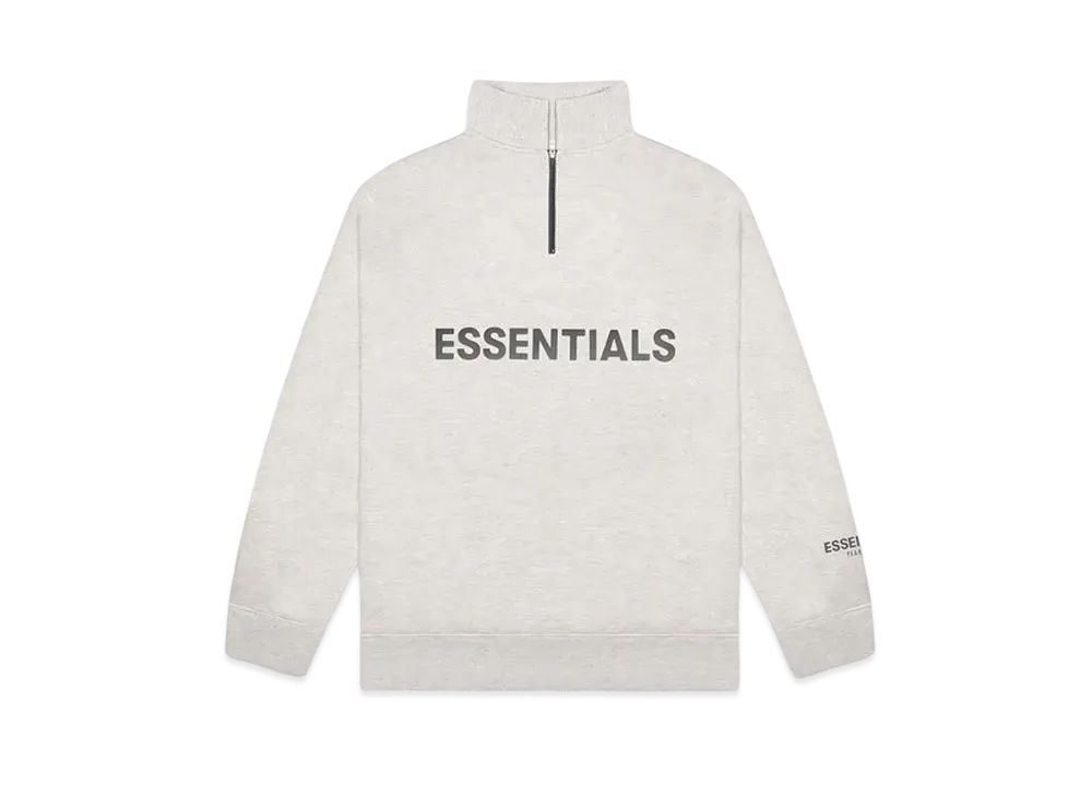 FEAR OF GOD ESSENTIALS Half Zip Pullover Sweater "Grey"