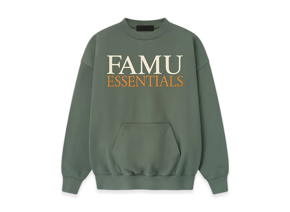 FEAR OF GOD ESSENTIALS x FAMU Sport Crewneck "Balsam Green"