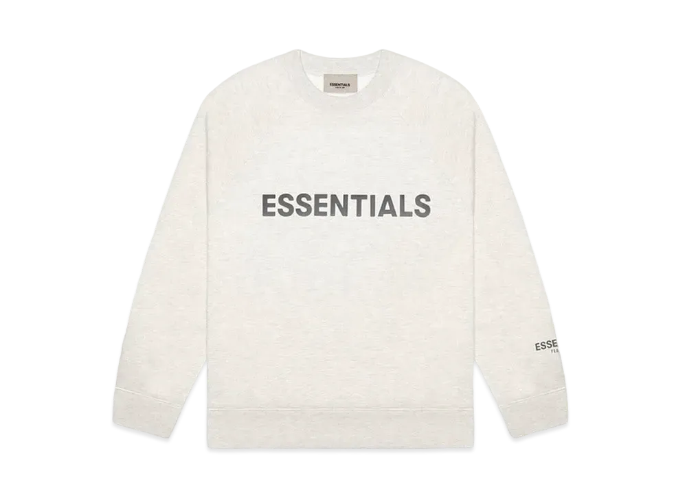 FEAR OF GOD ESSENTIALS 3D Silicon Applique Crewneck "Oatmeal Heather"