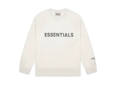 FEAR OF GOD ESSENTIALS 3D Silicon Applique Crewneck "Oatmeal Heather"