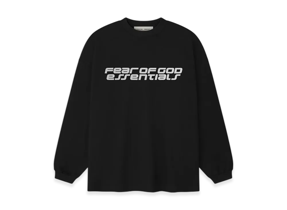 FEAR OF GOD ESSENTIALS Ponte 90s Long Sleeve Tee "Vintage Black"
