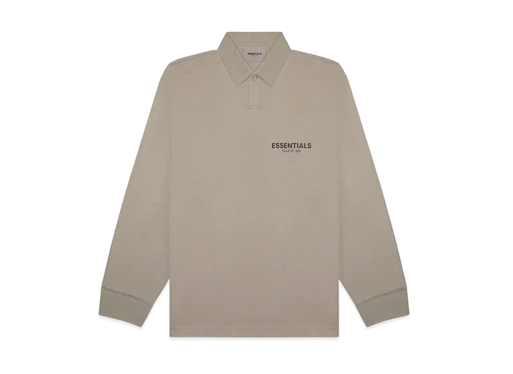 FEAR OF GOD ESSENTIALS Long Sleeve Boxy Polo "Taupe"