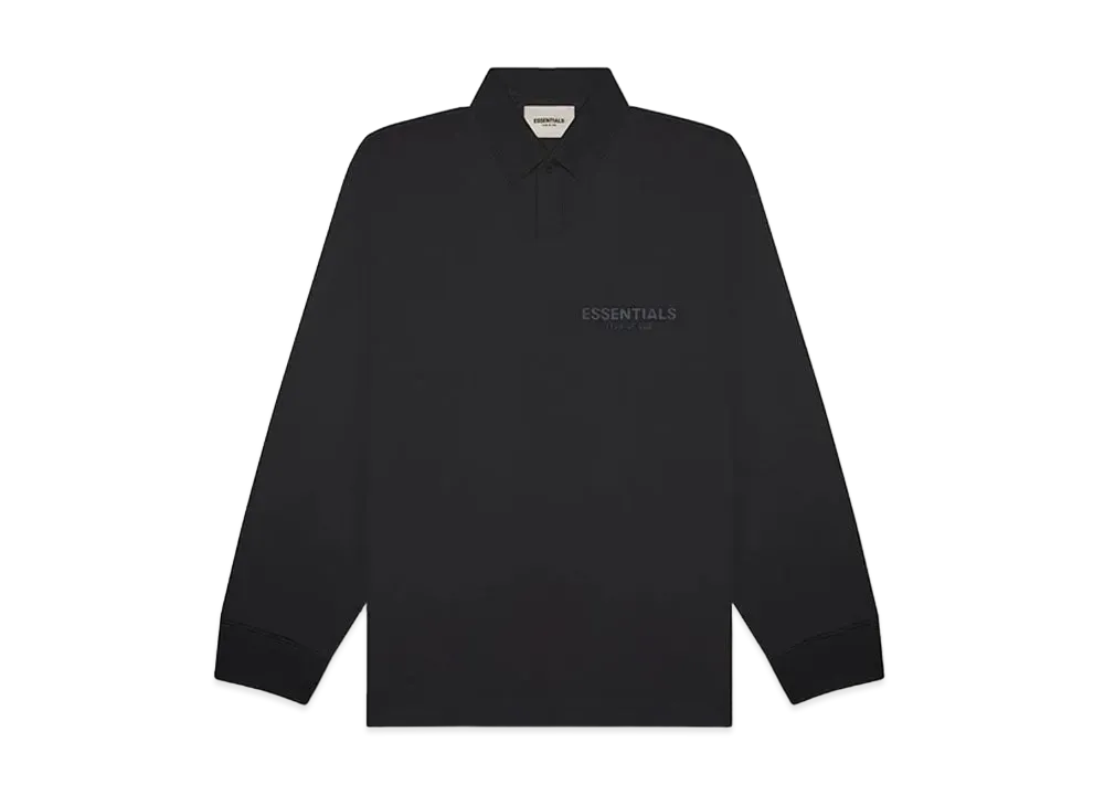 FEAR OF GOD ESSENTIALS Long Sleeve Boxy Polo "Black"