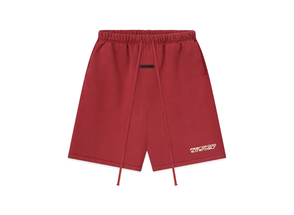 FEAR OF GOD ESSENTIALS Relaxed Sweatshort "Crimson"