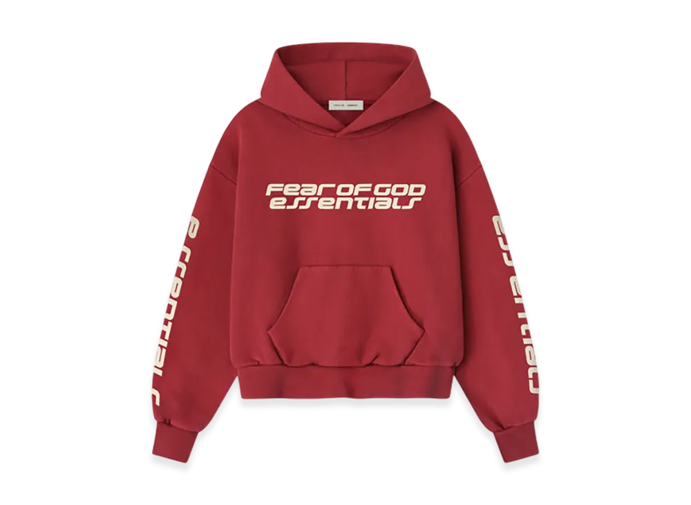 FEAR OF GOD ESSENTIALS Womens Classic Hoodie "Crimson"