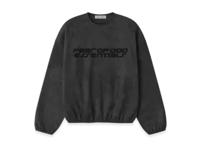 FEAR OF GOD ESSENTIALS Suede Fleece Modern Crewneck Sweatshirt "Iron Grey"