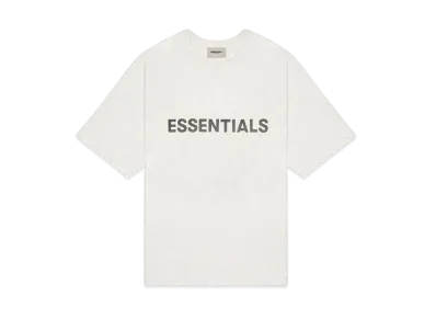 FEAR OF GOD ESSENTIALS 3D Silicon Applique Boxy T-shirt "Grey"