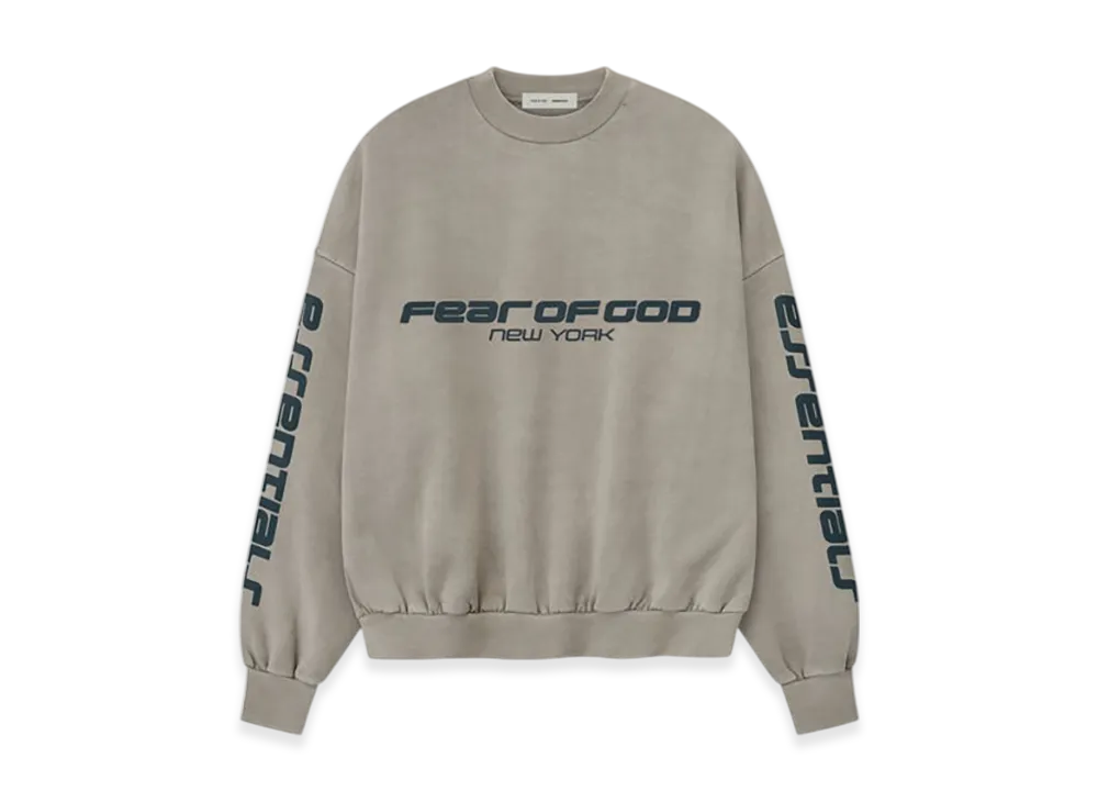 FEAR OF GOD ESSENTIALS Heavy Fleece Cropped Relaxed Sweatshirt "Smoke Grey"