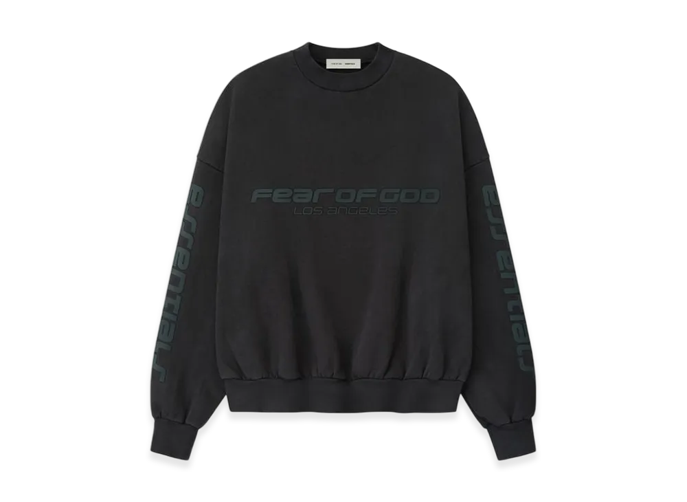 FEAR OF GOD ESSENTIALS Los Angeles Heavy Fleece Cropped Sweatshirt "Vintage Black"