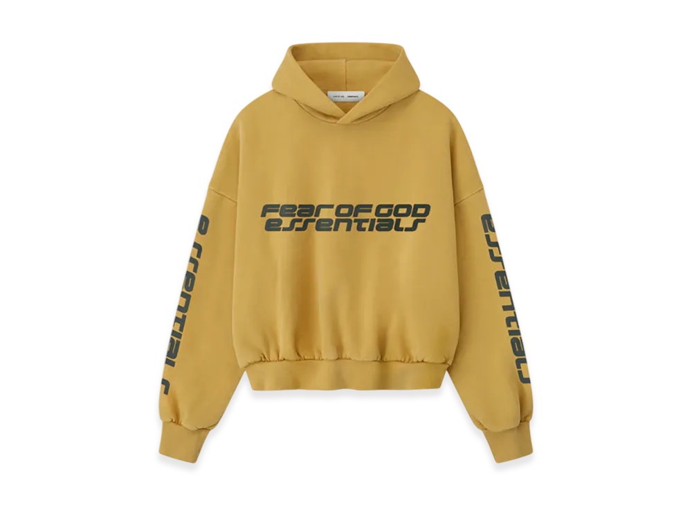 FEAR OF GOD ESSENTIALS Cropped Relaxed Hoodie "Canyon"