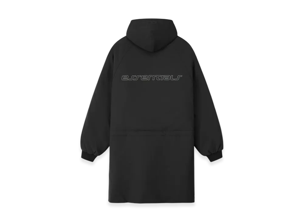 FEAR OF GOD ESSENTIALS Nylon Hooded Parka "Vintage Black"