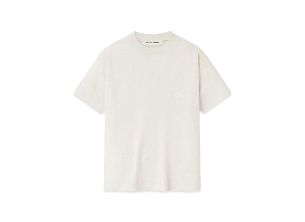 FEAR OF GOD ESSENTIALS Kids Embroidered Classic Short Sleeve Tee "Oatmeal Heather"