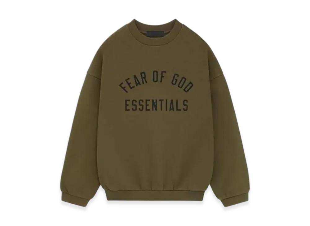 FEAR OF GOD ESSENTIALS Fleece Crewneck "Military"