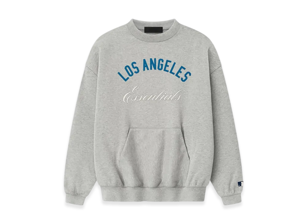 FEAR OF GOD ESSENTIALS Dodgers Sport Crewneck "Concrete Heather"