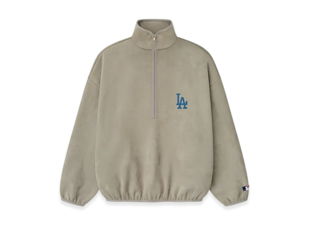 FEAR OF GOD ESSENTIALS Dodgers Suede Fleece Modern Half Zip "Seal"