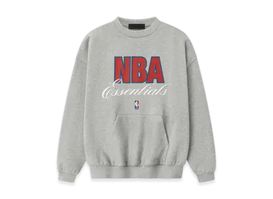 FEAR OF GOD ESSENTIALS NBA 90s Crewneck Sweatshirt "Concrete Heather"