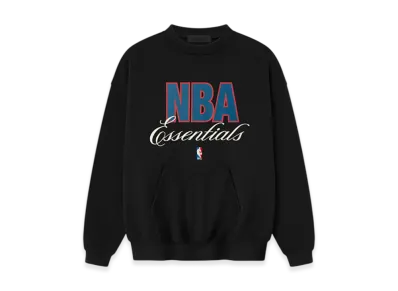 FEAR OF GOD ESSENTIALS NBA 90s Crewneck Sweatshirt "Black"