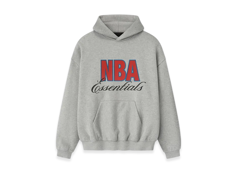 FEAR OF GOD ESSENTIALS NBA 90s Hoodie "Concrete Heather"