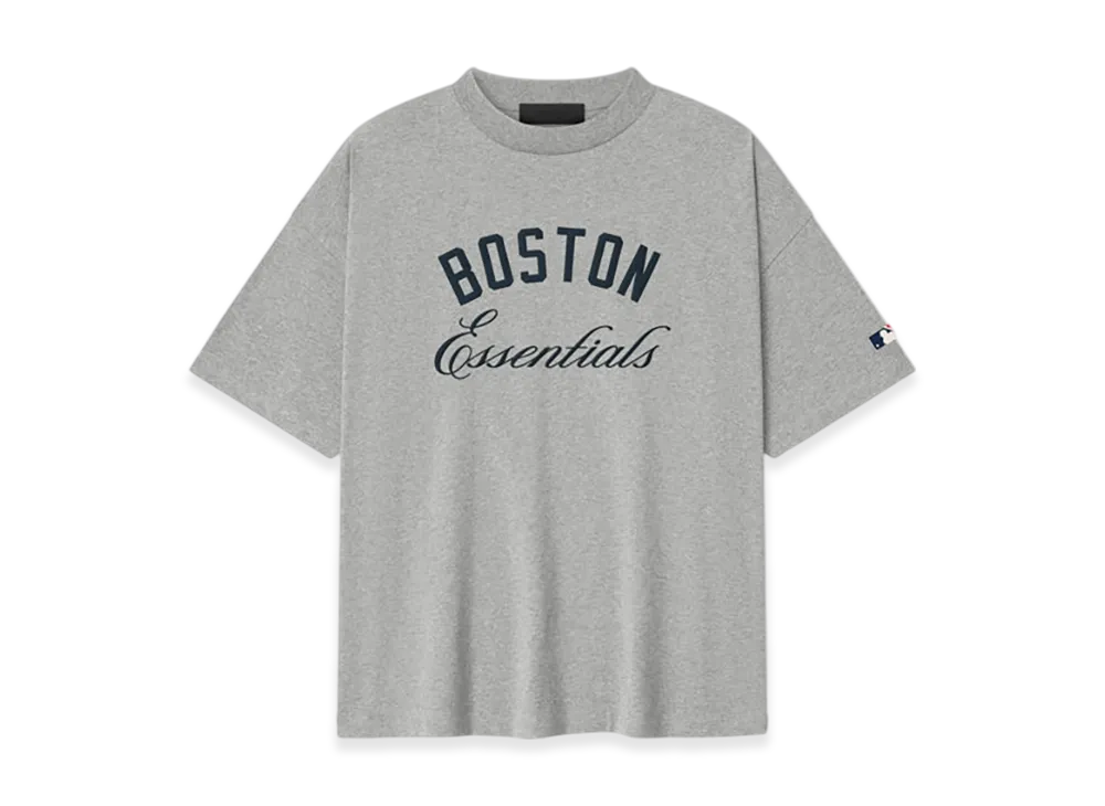 FEAR OF GOD ESSENTIALS Red Sox 90s Tee "Concrete Heather"