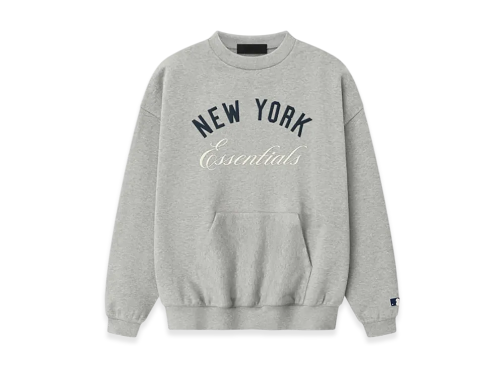 FEAR OF GOD ESSENTIALS Yankees Sport Crewneck "Concrete Heather"