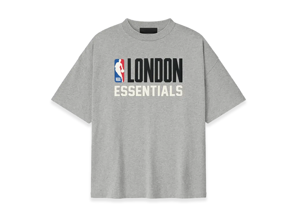 FEAR OF GOD ESSENTIALS x NBA London 90s Fit Tee "Concrete Heather"