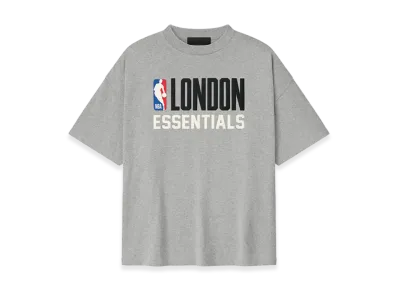 FEAR OF GOD ESSENTIALS x NBA London 90s Fit Tee "Concrete Heather"