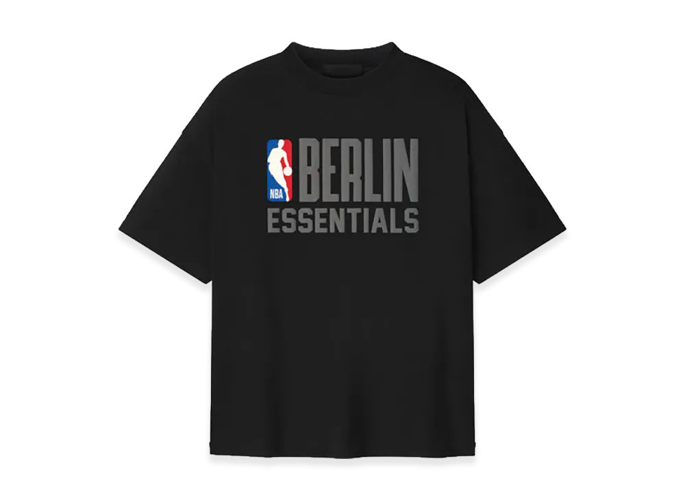 FEAR OF GOD ESSENTIALS x NBA Berlin 90s Fit Tee "Black"