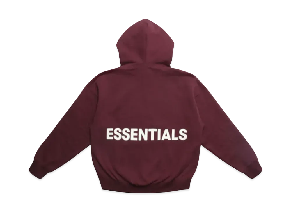 FEAR OF GOD Essentials Graphic Pullover Hoodie "Burgundy"