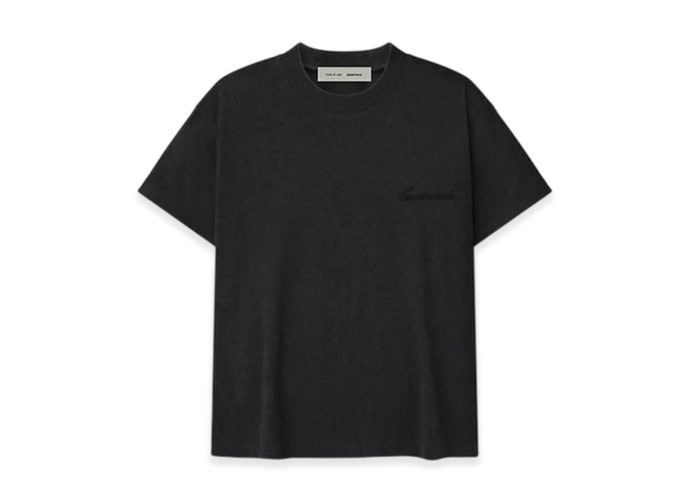 FEAR OF GOD ESSENTIALS Women's Embroidered Classic Tee "Vintage Black"