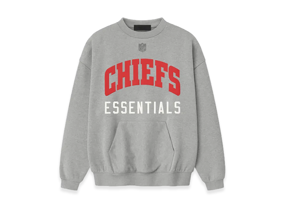 FEAR OF GOD ESSENTIALS Chiefs Sport Crewneck "Concrete Heather"