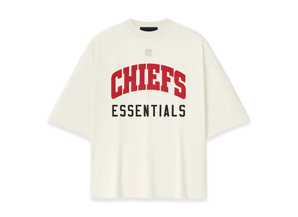 FEAR OF GOD ESSENTIALS Chiefs 90s 3/4 Sleeve Football Tee "Cream White"