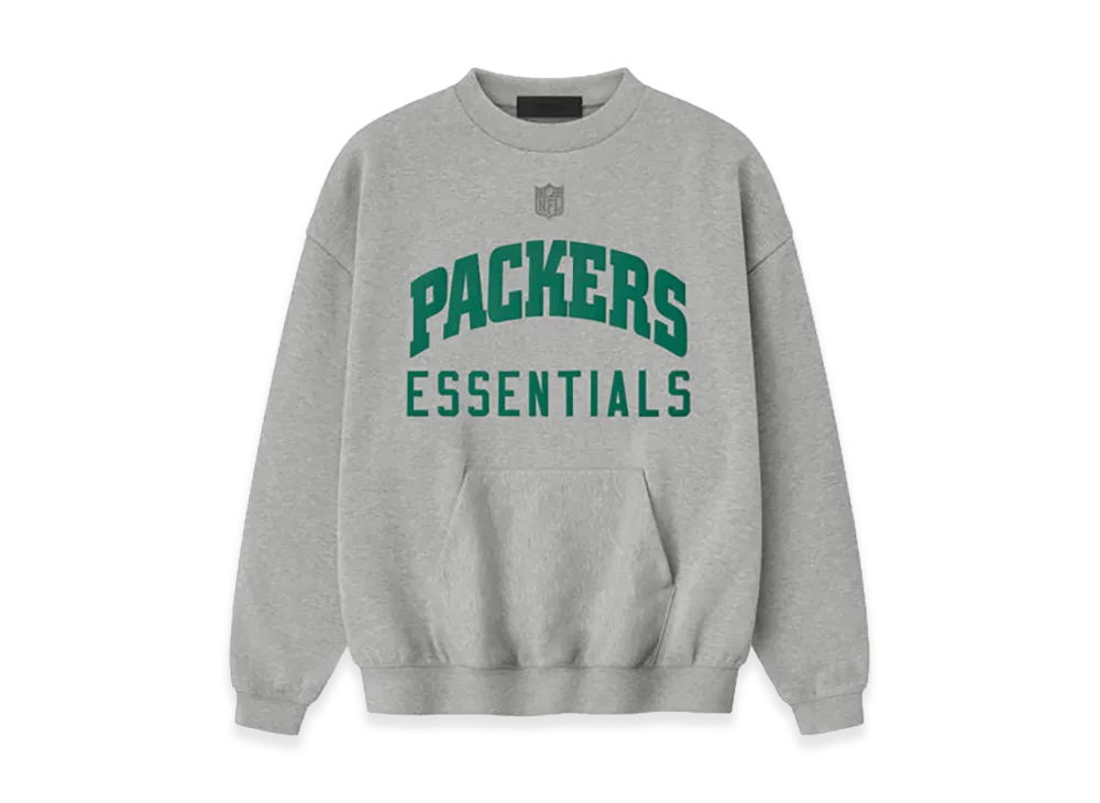 FEAR OF GOD ESSENTIALS Packers Sport Crewneck "Concrete Heather"
