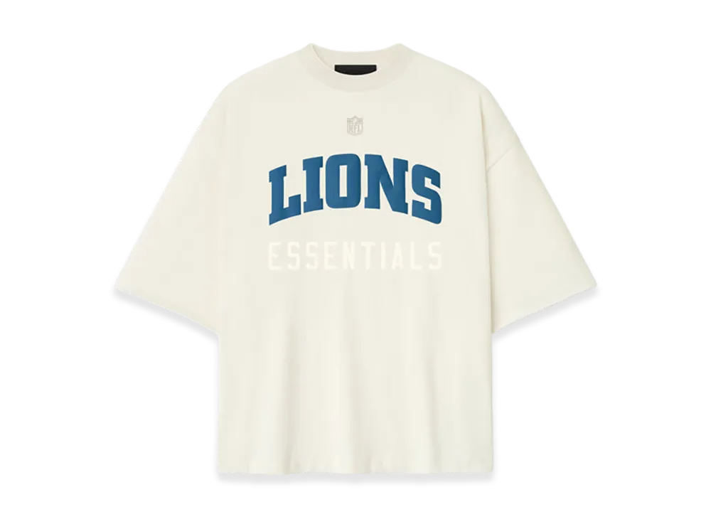 FEAR OF GOD ESSENTIALS Lions 90s 3/4 Sleeve Football Tee "Cream White"