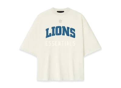 FEAR OF GOD ESSENTIALS Lions 90s 3/4 Sleeve Football Tee "Cream White"