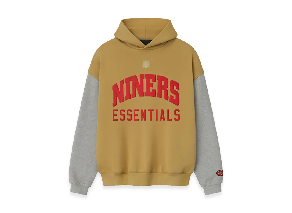 FEAR OF GOD ESSENTIALS Forty Niners Sport Hoodie "Prairie Sand Concrete Heather"