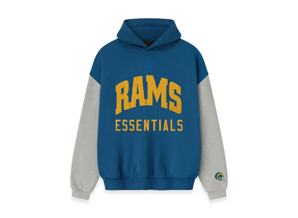 FEAR OF GOD ESSENTIALS Rams Sport Hoodie "Blue Sapphire/Concrete Heather"