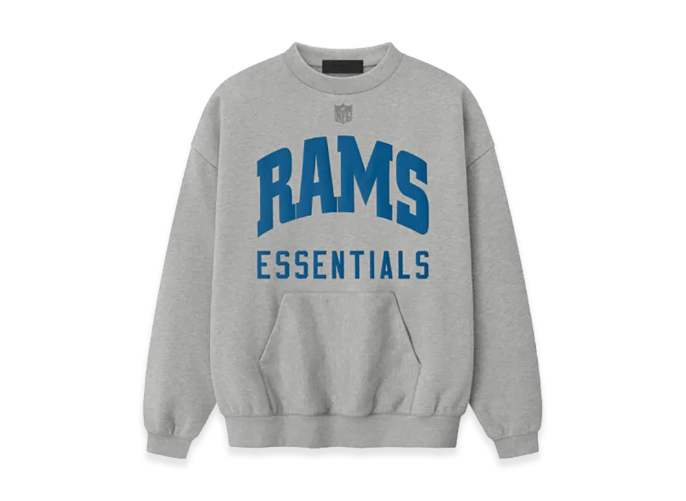 FEAR OF GOD ESSENTIALS Rams Sport Crewneck "Concrete Heather"